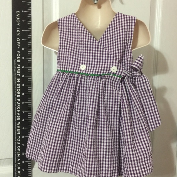 Samara Girls Seersucker Dress & matching bloomers - Picture 3 of 7